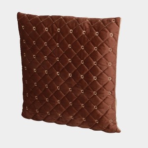 Home Beautiful Brown Velvet Cushion Cover