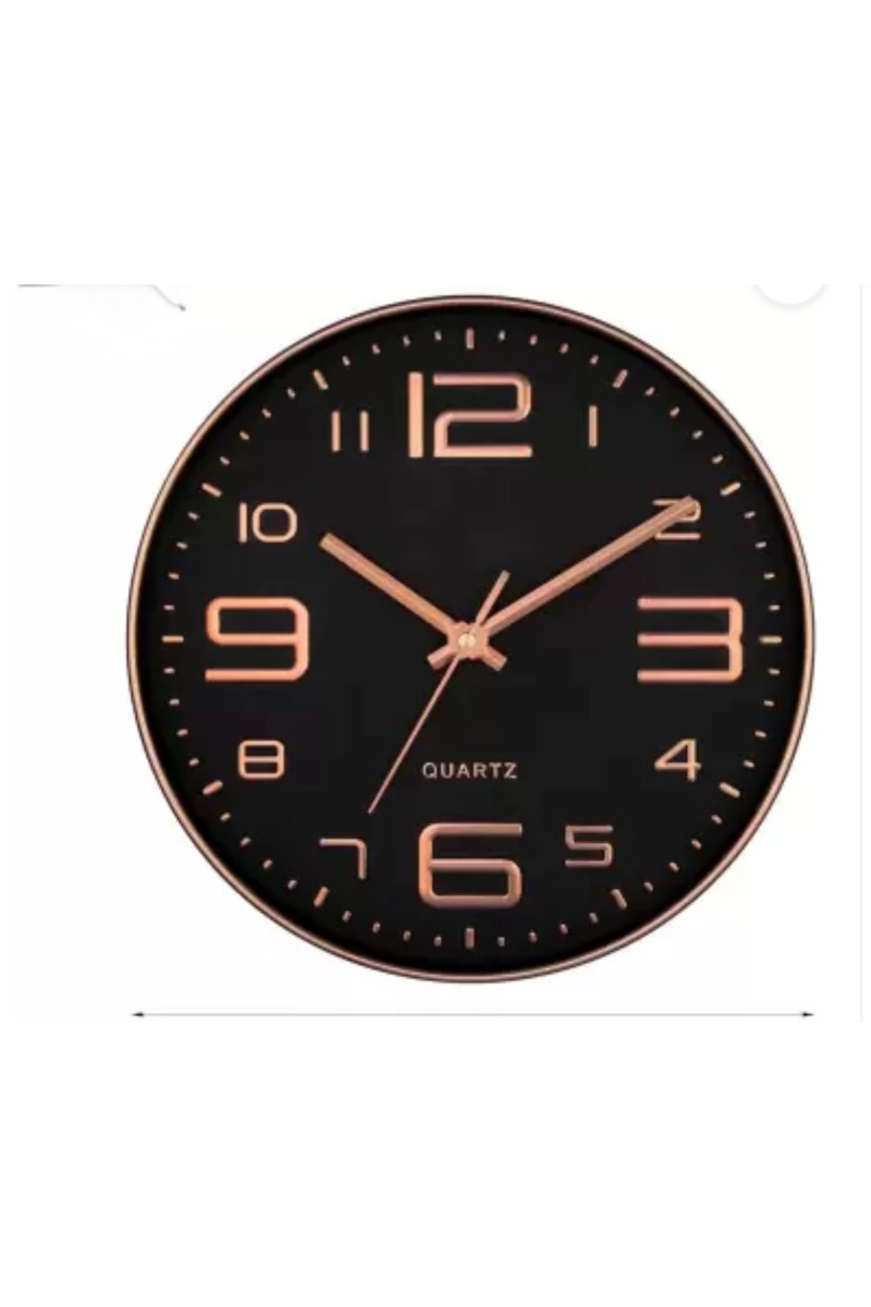Hitech Sales Modern Classic Quartz Stylish Analog 25 Cm Decorative WallClock Battery Operated Round Easy to Read for Living Room Bedroom Office Kitchen School