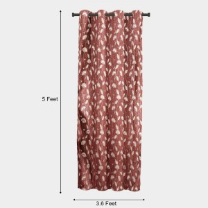 Home Beautiful 5ft. Maroon Polyester Curtain - (M2727)