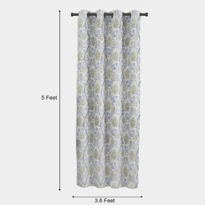 Home Beautiful 5 ft. Light Blue Polyester Curtain - (M2806)