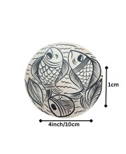 Handcrafted Wooden Tea Coasters Set of 2 | Round Fish Design Drink Coasters for Coffee, Tea & Table Décor (Round) Handcrafted Wooden Tea Coasters Set of 2 | Round Fish Design Drink Coasters for Coffee, Tea & Table Décor (Round)