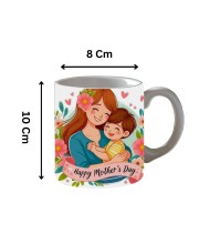 Happy Mother’s Day Printed Customized Coffee Mug – 325 Ml Ceramic Mug – Gift for Mom from Daughter or Son – Dishwasher & Microwave Safe