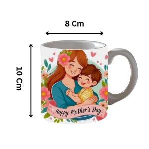 Happy Mother’s Day Printed Customized Coffee Mug – 325 Ml Ceramic Mug – Gift for Mom from Daughter or Son – Dishwasher & Microwave Safe