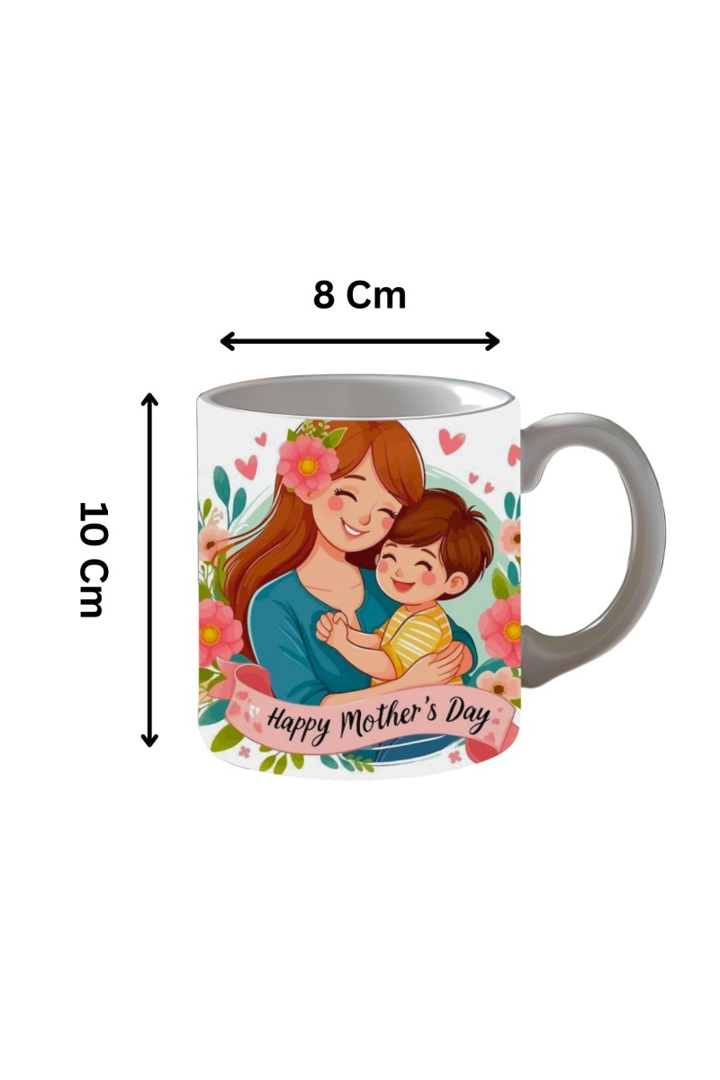Happy Mother’s Day Printed Customized Coffee Mug – 325 Ml Ceramic Mug – Gift for Mom from Daughter or Son – Dishwasher & Microwave Safe