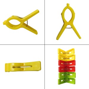Durable Plastic Cloth Drying Clips – Multi-Purpose Laundry Clips for Clothesline & Hangers – Pack of (12)