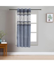 Home Beautiful 5 ft. Blue Polyester Curtain - (M2780)