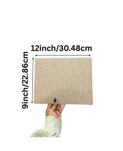 MDF Board Sheet 3 mm for Arts & Crafts | Premium Plain MDF Wood Sheets for Painting, Resin Art, Mandala, Pyrography, Decoupage & Lamination | 9 x 12 Inch | Pack of 10 (9x12)