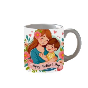 Happy Mother’s Day Printed Customized Coffee Mug – 325 Ml Ceramic Mug – Gift for Mom from Daughter or Son – Dishwasher & Microwave Safe