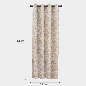 Home Beautiful 5 ft. Light Grey Polyester Curtain - (M2782)