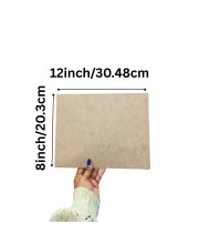 MDF Board Sheet 3 mm for Arts & Crafts | Premium Plain MDF Wood Sheets for Painting, Resin Art, Mandala, Pyrography, Decoupage & Lamination | 8 x 12 Inch | Pack of 10 (8x12)