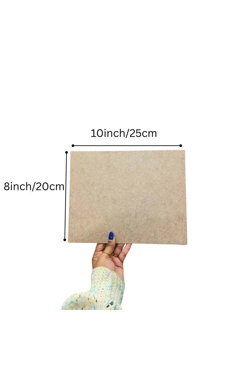 MDF Board Sheet 3 mm for Arts & Crafts | Premium MDF Wood Sheets for Painting, Resin Art, Mandala, Pyrography & Decoupage,Lamination | 8 x 10 Inch | Pack of 10