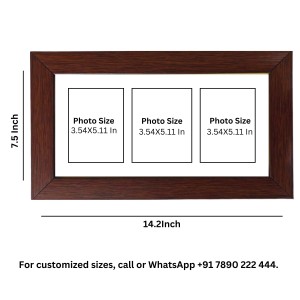Sri Hanuman and Sri Ram Color Photo Frame -14X7.5 Inch, Elegant Religious Home & Temple Decor