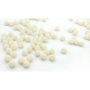 HiTechMart 10mm Round Dotted Ball Shaped Creamy White Pearl Plastic Beads for Jewelry, Arts & Crafts, Embroidery, Bracelets - Women, Girls & Kids. (Pack of 100)