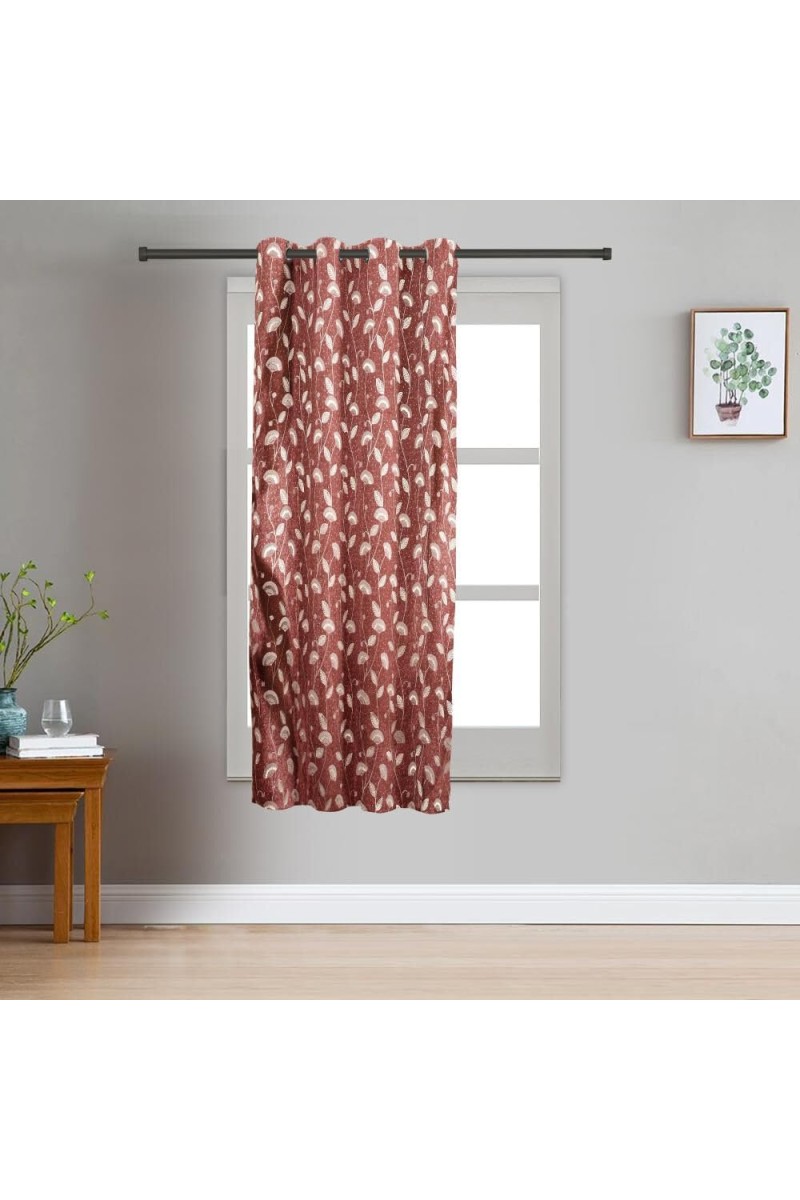 Home Beautiful 5ft. Maroon Polyester Curtain - (M2727)