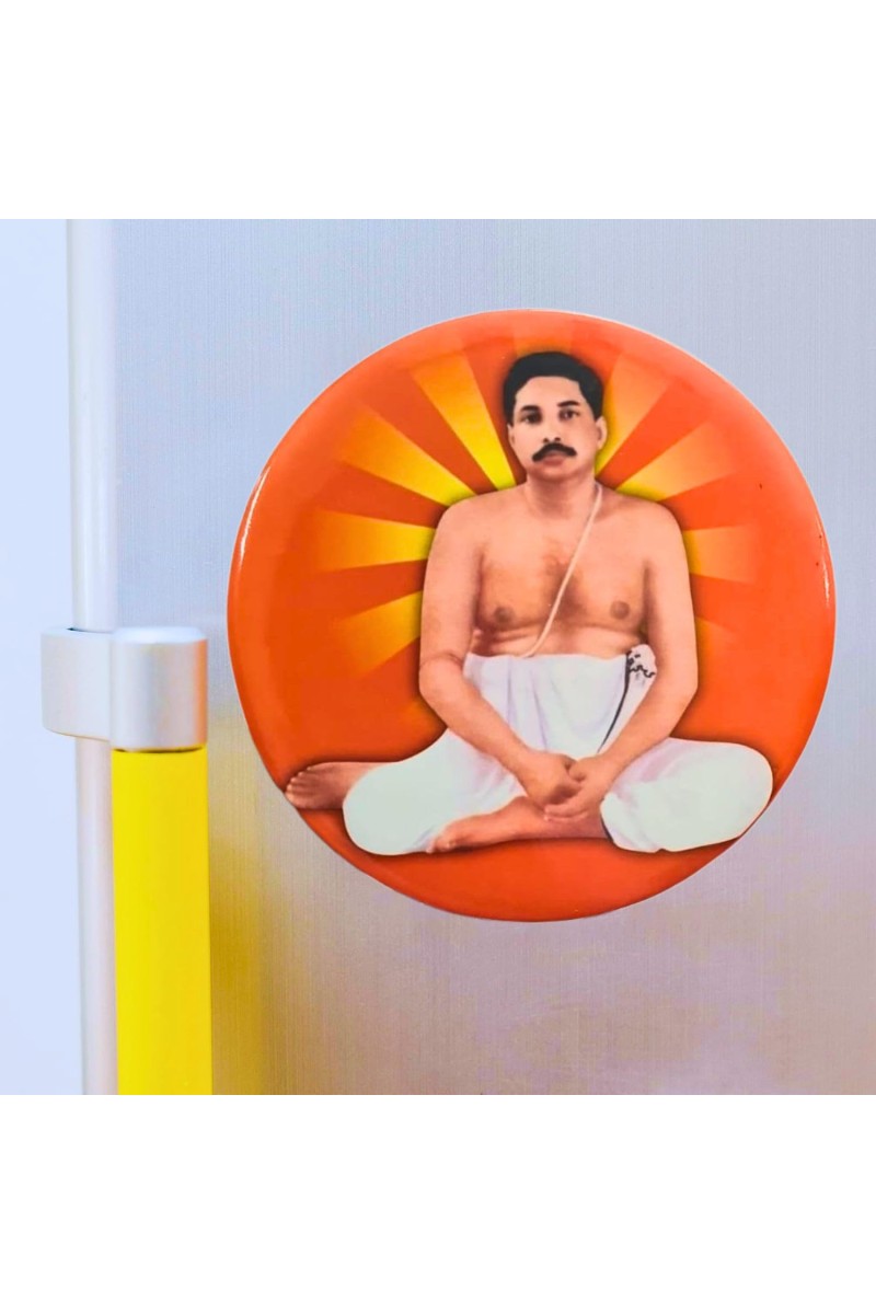 Devotional Saint Guru Round Fridge Magnet Set (6 Pieces) | Religious Refrigerator Magnets for Home, Office & Temple Decor (6)