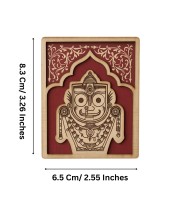 Wooden Lord Jagannath Fridge Magnet | Laser Engraved Religious Souvenir | Traditional Pattachitra Style Decorative Magnet for Home & Office (6)