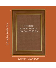Jay Swaminarayan Photo Frame - 12x16 Inches, Brown Wooden Frame for Home, Office & Temple Decoration