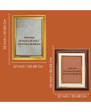 God Shri Veerabhadra Photo Frame - 12x16 Inches, Brown Wooden Frame for Home, Office & Temple Decoration