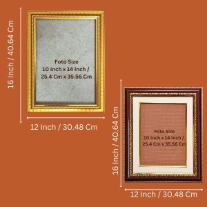 God Shri Veerabhadra Photo Frame - 12x16 Inches, Brown Wooden Frame for Home, Office & Temple Decoration