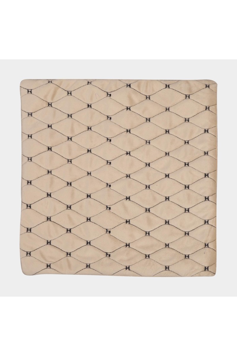Home Beautiful Beige Velvet Cushion Cover