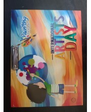 Hi Tech Sales Wooden Drawing Board with Large Drawing Notebook Combo at Low Cost for Kids/Students, Girls & Boys || Stainless Steel Clip, Plain MDF Hard Board Writing Pad (Multicolored)