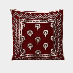 Home Beautiful Maroon Microfiber Cushion Cover