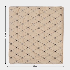 Home Beautiful Beige Velvet Cushion Cover