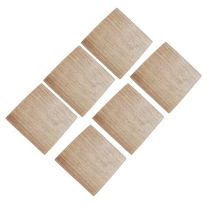 Natural Wooden Square Lid for Glass Tumblers and Carafes – Airtight Drink Cover Pack of 6| Multipurpose Wooden Lid Coaster Combo for Home & Kitchen (6)