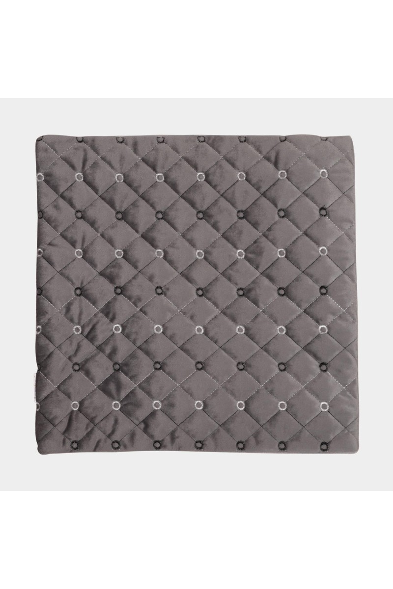 Home Beautiful Dark Grey Velvet Cushion Cover