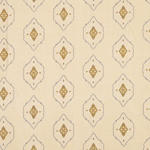 Home Beautiful 7ft. Beige Printed Eyelet Window Curtains - (M2748)