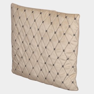 Home Beautiful Beige Velvet Cushion Cover