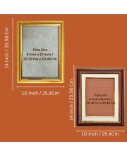 God Shri Veerabhadra Photo Frame - 10x14 Inches, Brown Wooden Frame for Home, Office & Temple Decoration