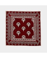 Home Beautiful Maroon Microfiber Cushion Cover