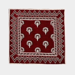 Home Beautiful Maroon Microfiber Cushion Cover