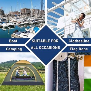 Heavy-Duty Multipurpose Rope | Strong & Durable Nylon/Polypropylene Rope for Outdoor, Camping, and Home Use | 4mm Thickness