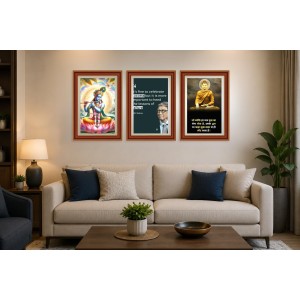 Pack Of 6 Laminated A4 Wall Posters | Spiritual, Motivational & Inspirational Designs | 250 GSM Photo Paper | Water-Resistant | Double-Sided Tape (F39350)