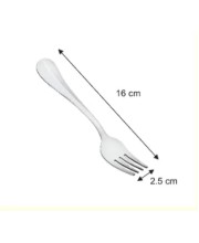 Hitech Sales Stainless Steel Set of 4 19cm Long 100% Food Grade NonToxic AntiRust Dishwasher Safe Premium Forks for Soup Icecream Dessert Tableware Tea Dinner Home Kitchen Daily Multipurpose Use