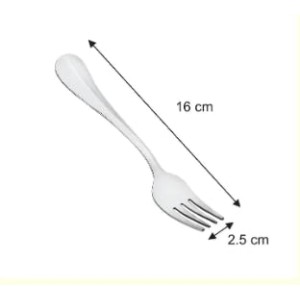 Hitech Sales Stainless Steel Set of 4 19cm Long 100% Food Grade NonToxic AntiRust Dishwasher Safe Premium Forks for Soup Icecream Dessert Tableware Tea Dinner Home Kitchen Daily Multipurpose Use