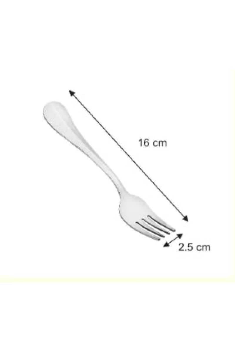 Hitech Sales Stainless Steel Set of 4 19cm Long 100% Food Grade NonToxic AntiRust Dishwasher Safe Premium Forks for Soup Icecream Dessert Tableware Tea Dinner Home Kitchen Daily Multipurpose Use