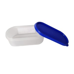 Airtight Kitchen Storage Container, 600ml Capacity, Blue Lid (Set of 2) (7 X 2.5)