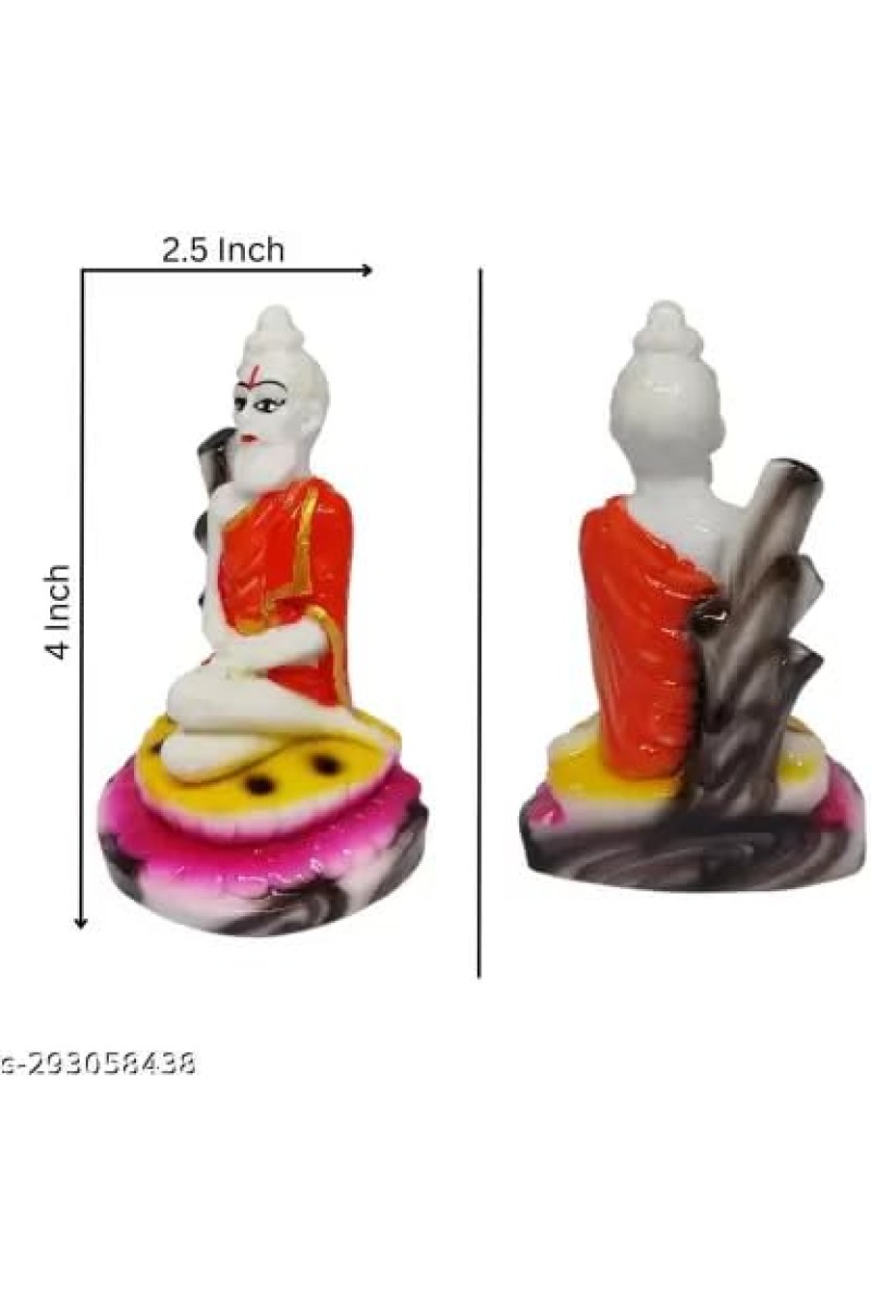 Hi Tech Sales Lokenath Baba/Brahmachari Murti/Idol/Statue/Figurine/Showpiece: Handcrafted, Material - Resin for for Temple/Pooja, Decoration, Home, Study Room (4 x 2.5 inch)