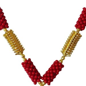 Hitech Sales Artificial Mala for Pooja, Temple, and Festival Decoration | Traditional Prayer Garlands (Small - 17 cm, Pack of 1)