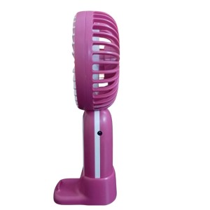 Mini Hand Fan – Portable USB Rechargeable Personal Fan, 3 Speeds, Quiet Operation, Handheld or Desk Use, Ideal for Travel, Office, Outdoor, and Summer Activities (Pink)
