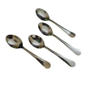 Hitech Sales Stainless Steel Dinning, Luxury Dinner Spoons, Table Spoon Set of 4, Length 7.5 inch, Dazzle Design,Daily Multipurpose Use,Dishwasher Safe