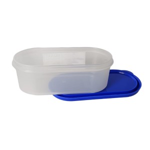 Airtight Kitchen Storage Container, 600ml Capacity, Blue Lid (Set of 2) (7 X 2.5)