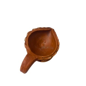 Handcrafted Terracotta Diya Lamp with Decorative Leaf Design – Traditional Indian Oil Lamp for Diwali, Puja, and Home Décor