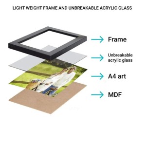 Hitech Netaji Subhas Chandra Bose Laminated Photo Frame for Table, Study & Living Room, Gifts (Synthetic Wood Base and Front Glass, 8 x 6 inch)