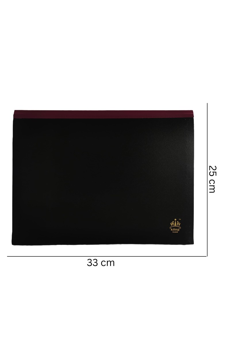 Hitech Sales Expanding File Folder A4 Size 7 Pocket with Buckle closuree Aesthetic Maroon & Black xpanding Document Organizer for documents Buckle Storage Multi-Pocket (Aesthetic Maroon & Black)