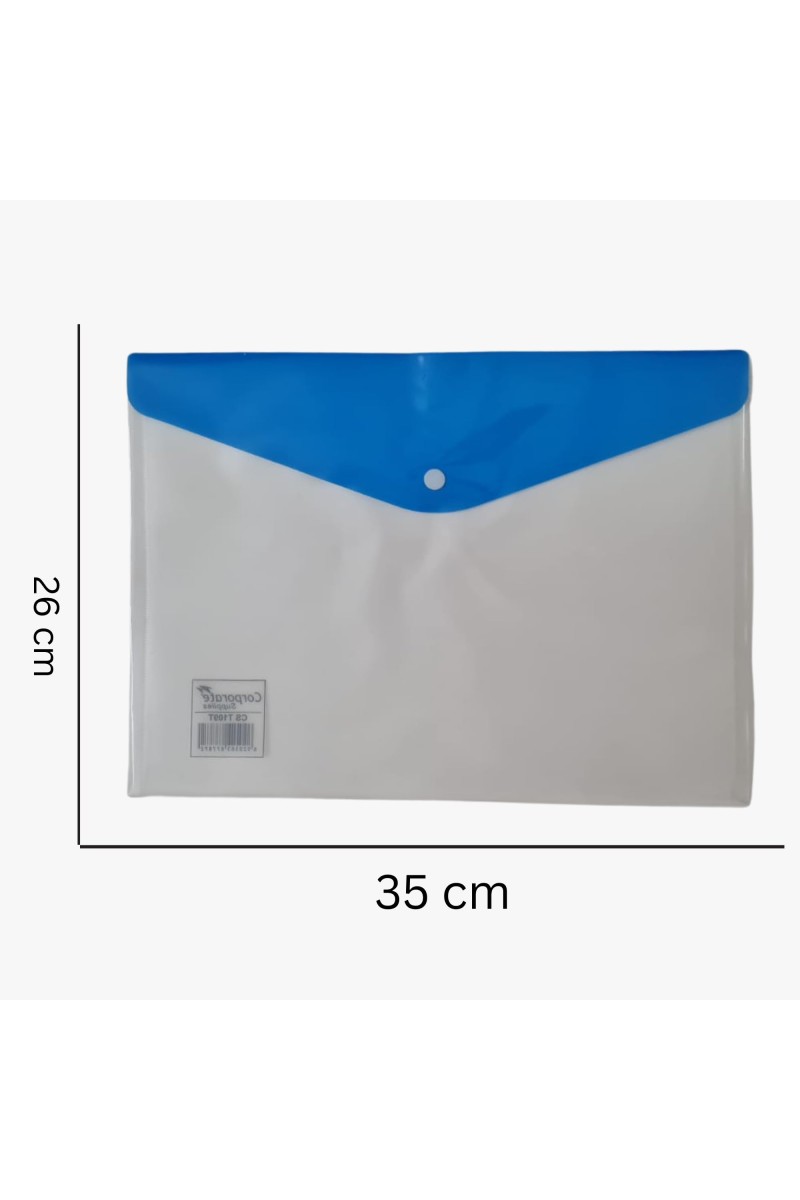 Plastic File Folder Poly Envelope Expanding File Wallet with Snap Button Closure, Legal Size, 3-Pack Large Waterproof Accordion Document Folder, Transparen