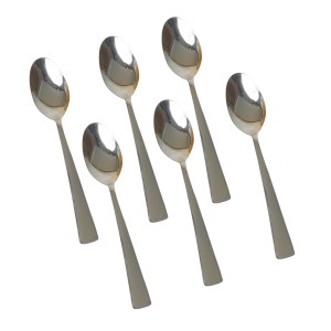 Hitech Sales Stainless Steel Set of 6,18 cm Long,Spoons for Home & Kitchen,Dinning Tableware Gift for House Warming,6 Pieces Spoons Silver Imperial Design